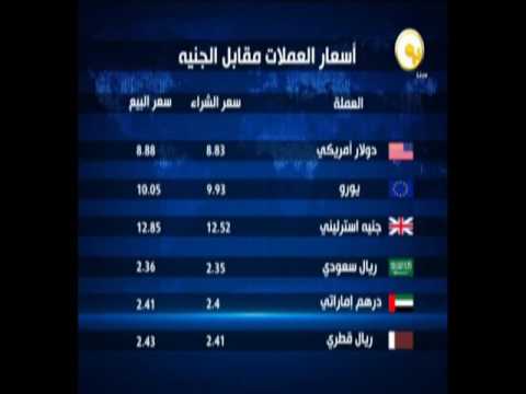 فيديو أسعار العملات مقابل الجنيه المصري