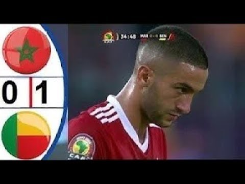 شاهد مُلخَّص الشوط الأول لمباراة المغرب وبنين