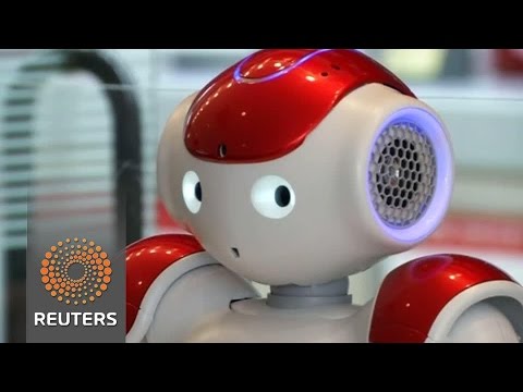 robot greets travelers at tokyo airport