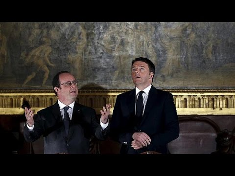 hollande and renzi stand shoulder to shoulder on suicide