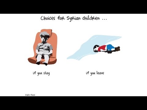 2 tiny symbols of syrian horror