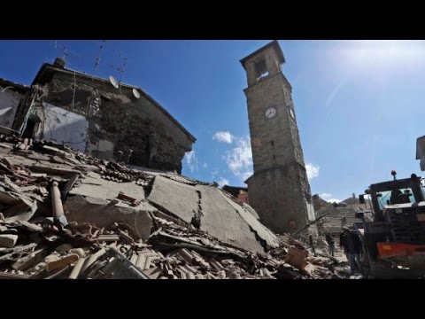 rescuers search for survivors in italy after earthquake