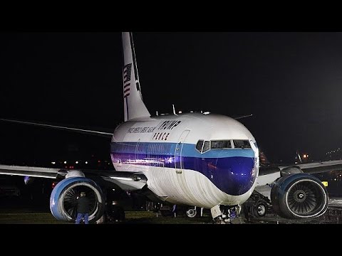 mike pences plane slides off runway in new york