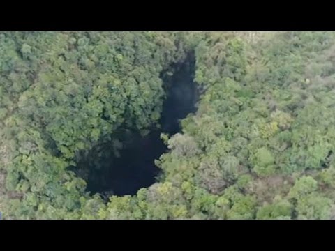 scientists discover 350meter deep chasm in south china