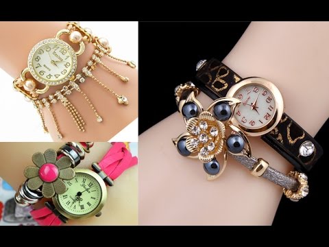 colorful lady watches leather