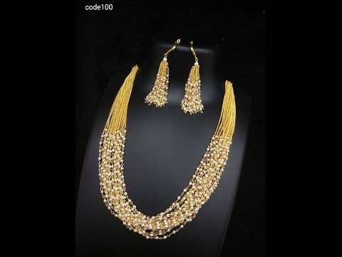 pearl mala south indian jewellery designs