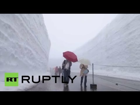 drone footage captured stunning snow