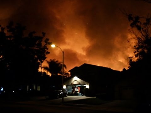 flames rage near california neighborhood