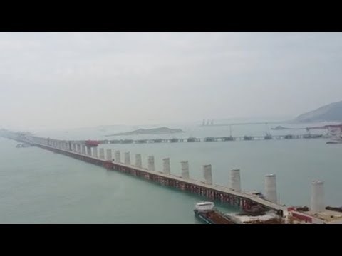 china’s first crosssea railroad bridge takes step closer