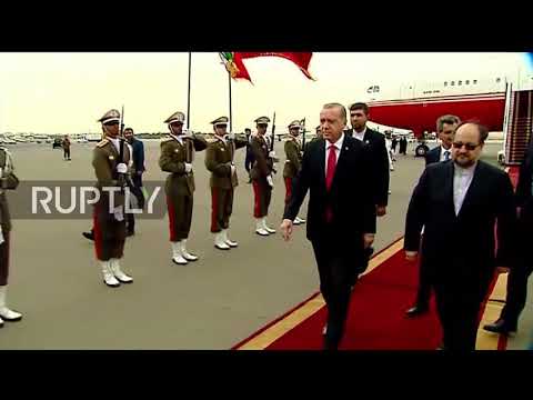 iran erdogan touches down in tehran