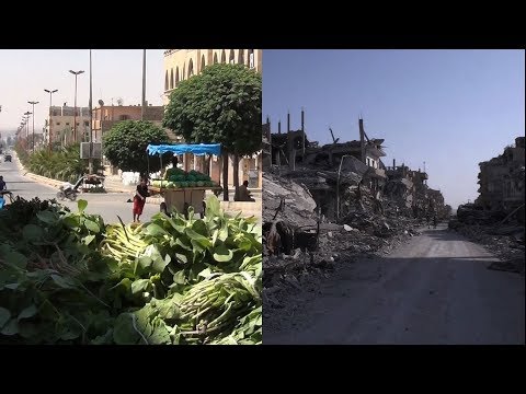 syrias raqqa before during and after isils