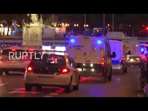 police sirens blare as arrested catalan leaders taken away