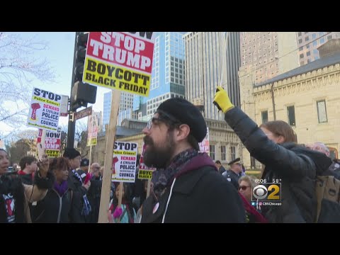 smaller black friday protest on chicagos