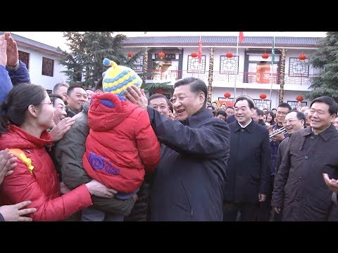 xi bids farewell to villagers in mazhuang village