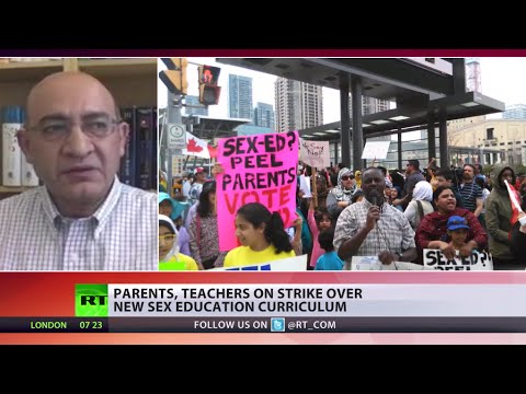 protest against new sexed curriculum in canada