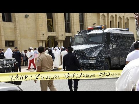 destruction after suicide bomb blast in kuwait mosque