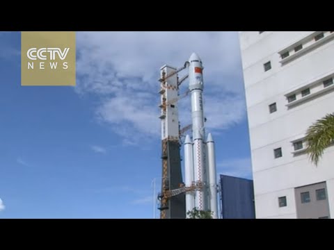 china’s long march 7 rocket moves to final launch site