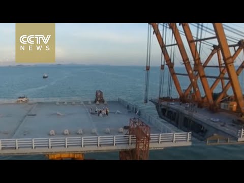 world’s longest sea bridge between hong kongzhuhaimacao near completion