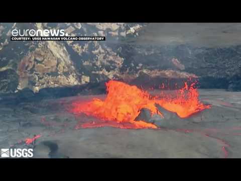 lava lake on hawaiis kilauea volcano spitsbubbles