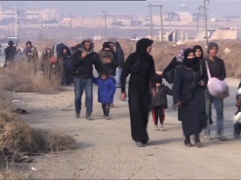 syrians flee eastern aleppo