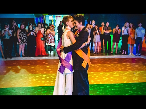 high school seniors attend queer prom