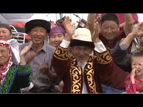 kazakhs in northern xinjiang observe