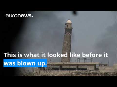 drone captures ruins of landmark