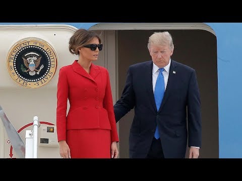 trump visits france amid chaos