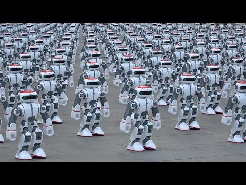 mass robot dance routine breaks world