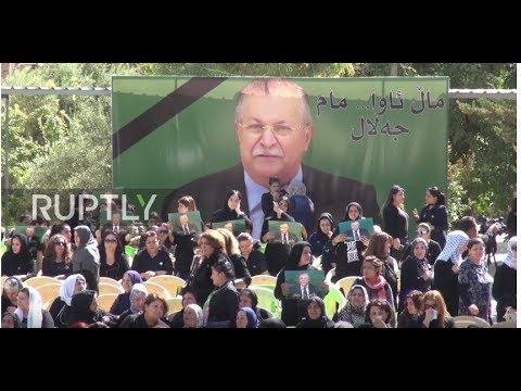 hundreds gather to mourn former iraqi president jalal talabani