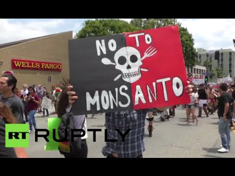 world takes to streets to protest biotech giant