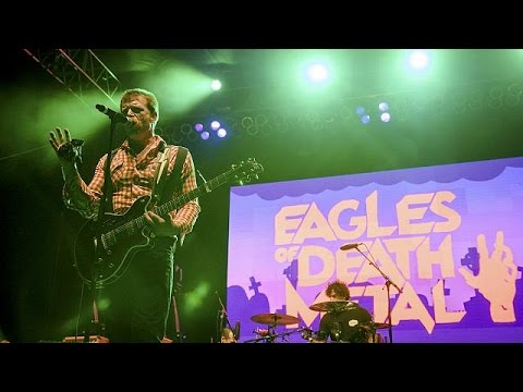 eagles of death metal preform once again on a paris stage