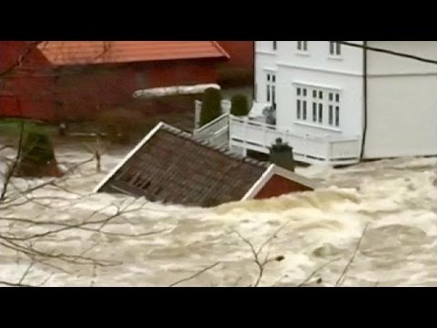 dramatic footage of record flooding